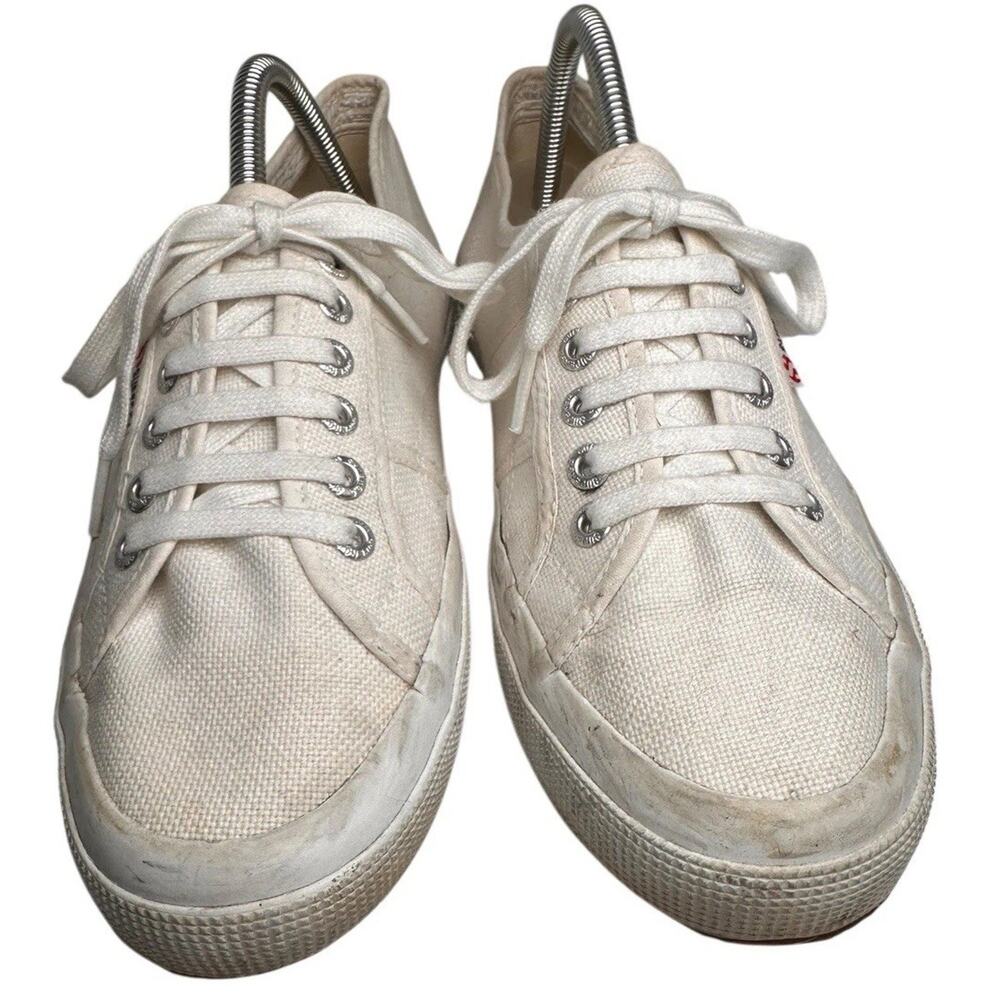 Superga 2750 Cotu Classic White Canvas Sneakers Unisex Women’s 9.5 - Picture 7 of 16